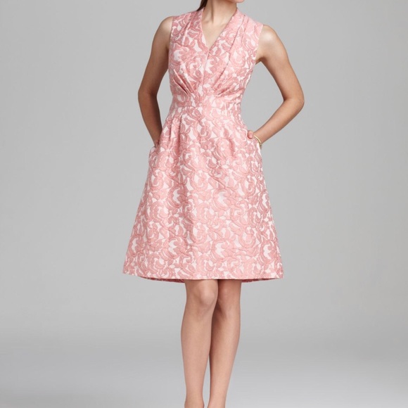 Adrianna Papell Dresses & Skirts - Adrianna Papell Pink Jacquard Dress Sleeveless